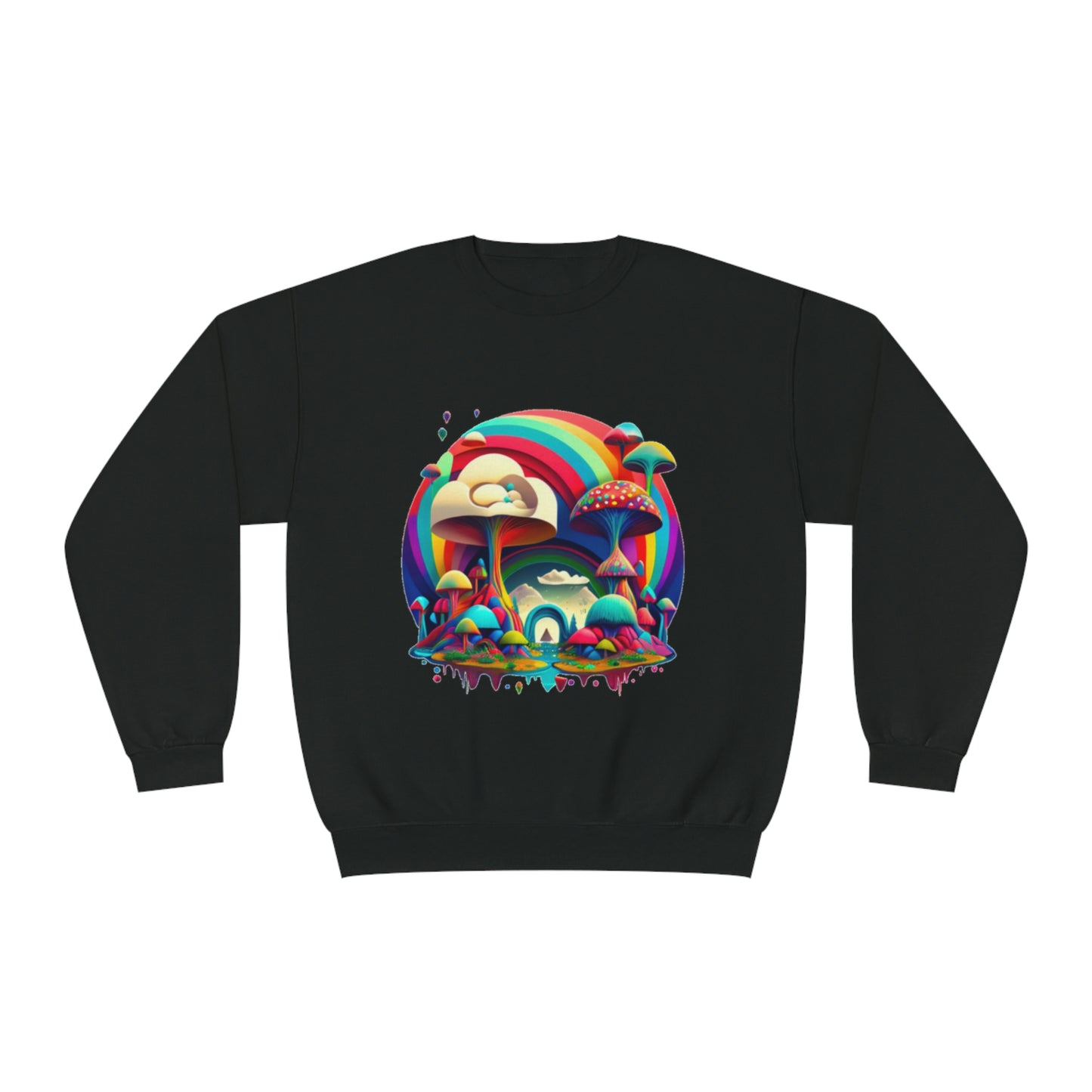 Rainbow Mushroom Sweatshirt, Graphic Sweatshirt, Mushroom Sweater Rainbow Sweatshirt, Mushroom Clothing Aesthetic Sweatshirt