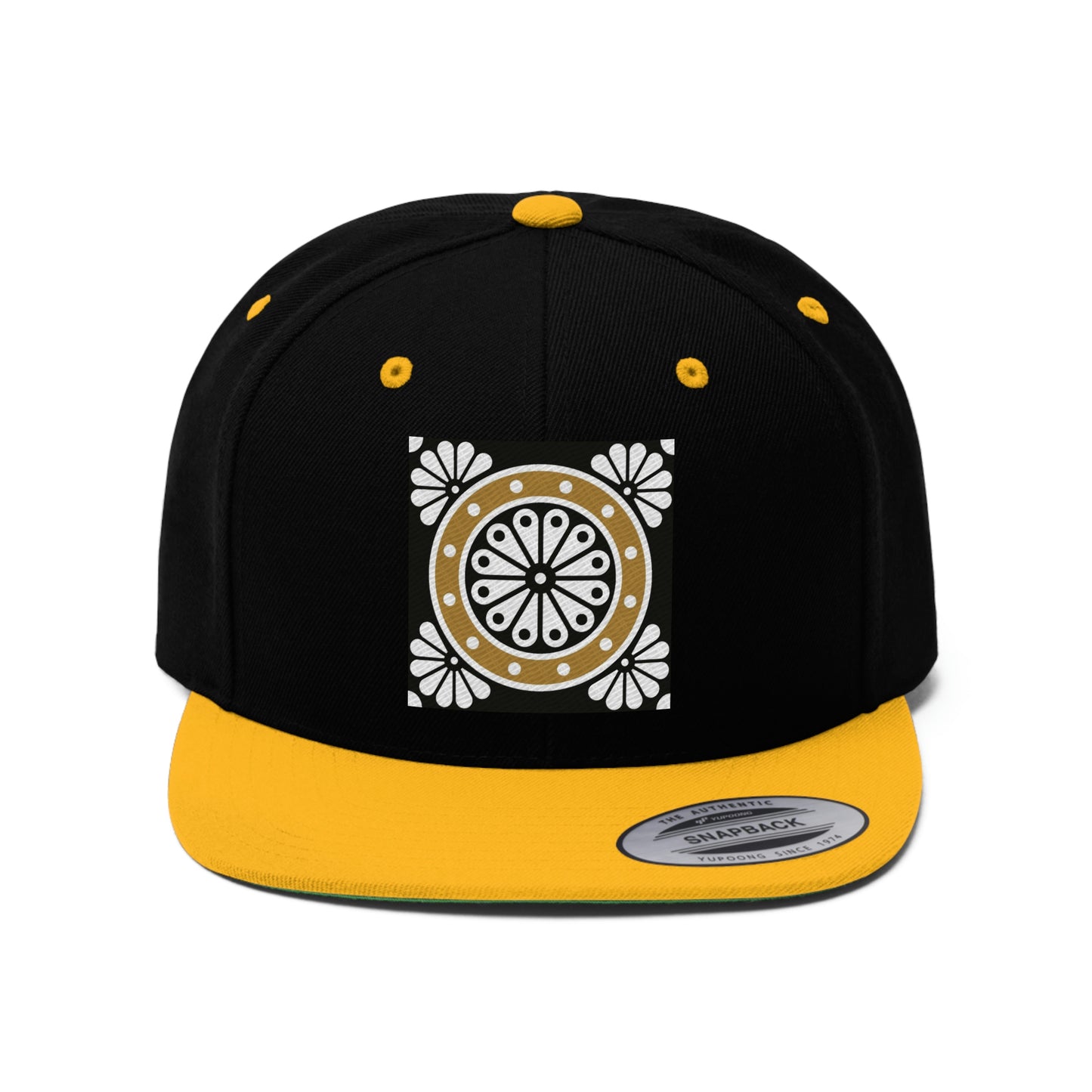Mandala wheel Flat Bill Hat