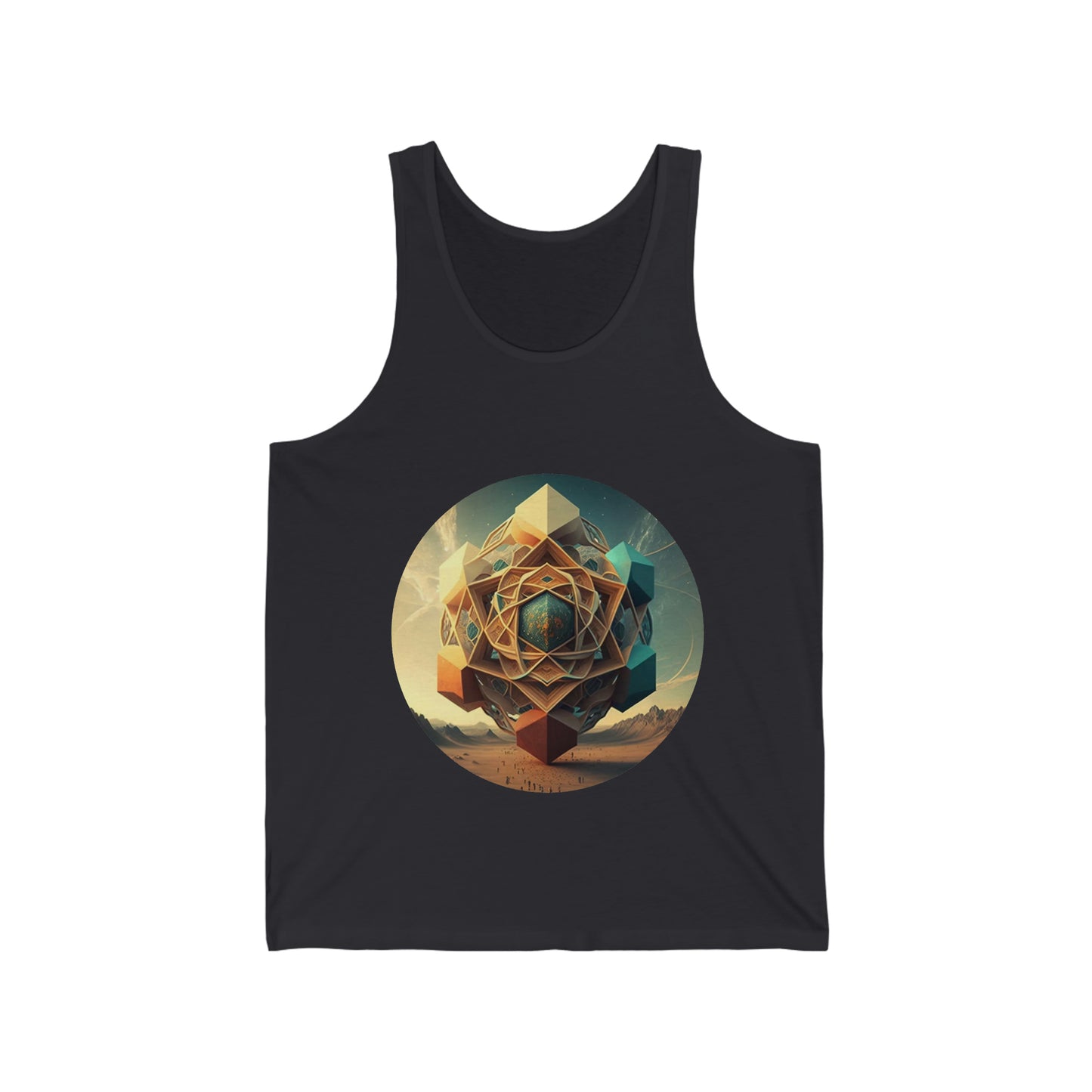 Sacred Geometry Racerback Tank, Graphic Tank Top, Sacred Geometry Art, Tank Tops for Women, Beach Tank Top
