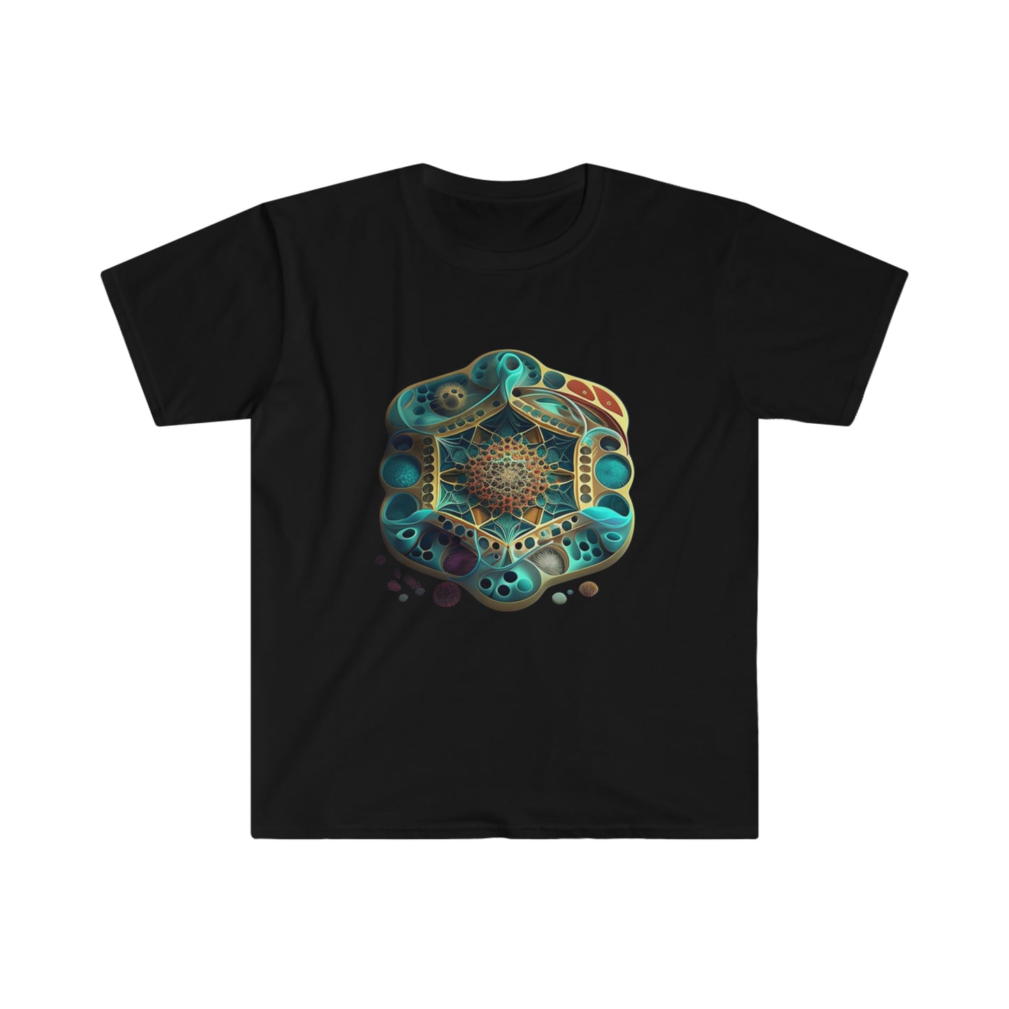 Hexagon Pattern Abstract Shirt, Sacred Underwater Geometric Shirt, Abstract Clothing Summer Shirt, Good Vibes Shirt