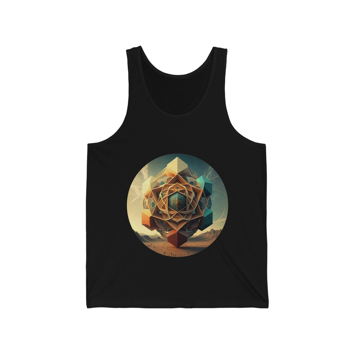 Sacred Geometry Racerback Tank, Graphic Tank Top, Sacred Geometry Art, Tank Tops for Women, Beach Tank Top
