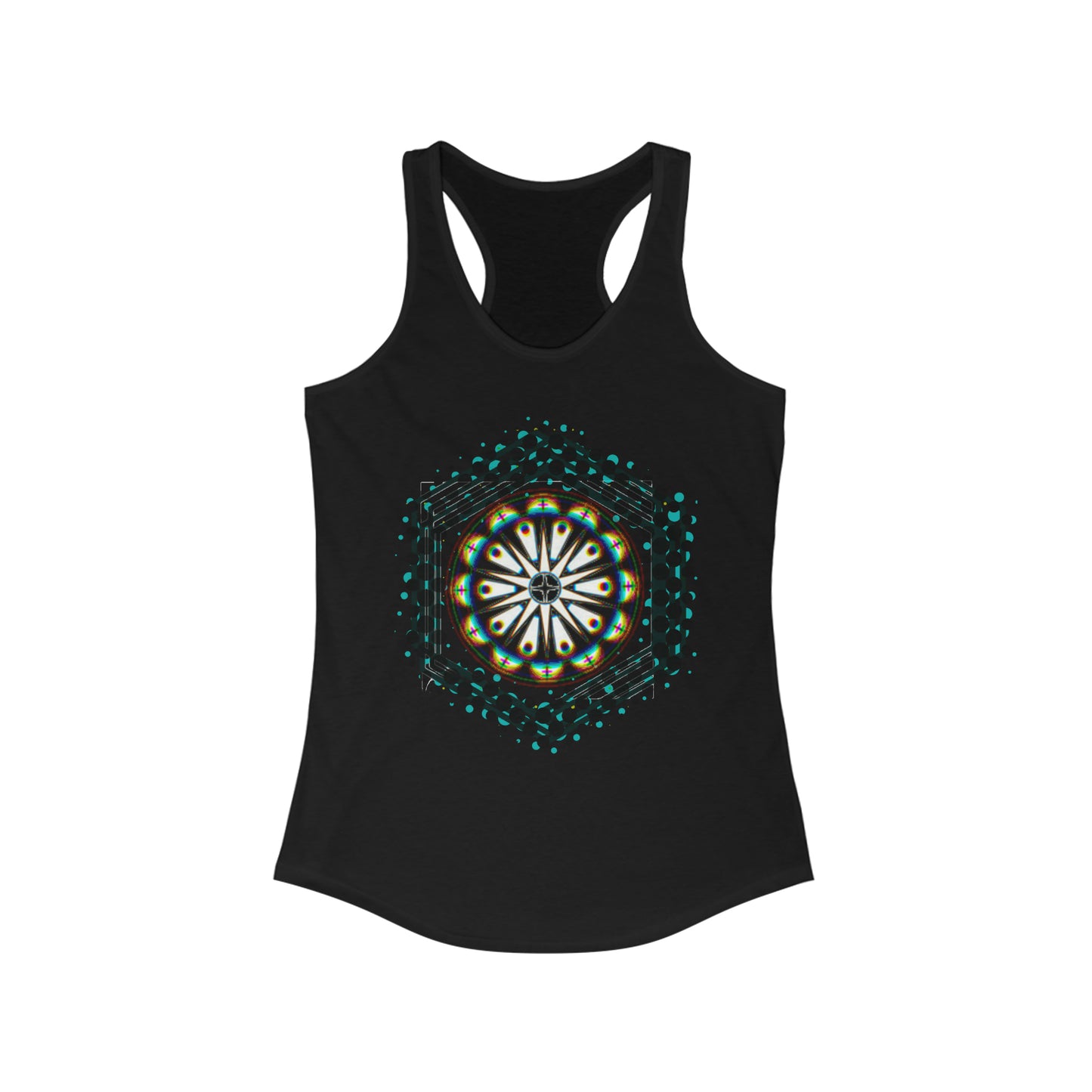 Mandala Art Tank Top, Mandala Pattern Tank, Graphic Tank Top, Racerback Tank Top, Womens Tank Top, Summer Crossfit Tank