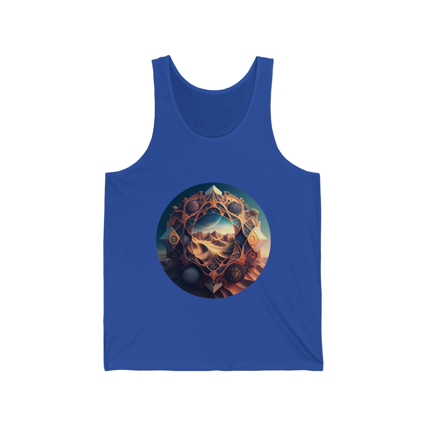 Mythical Creatures Tank Top, Workout Crop Top, Mens Tank Top, Summer Black Tank Top, Aesthetic Desert Pattern Tank Top