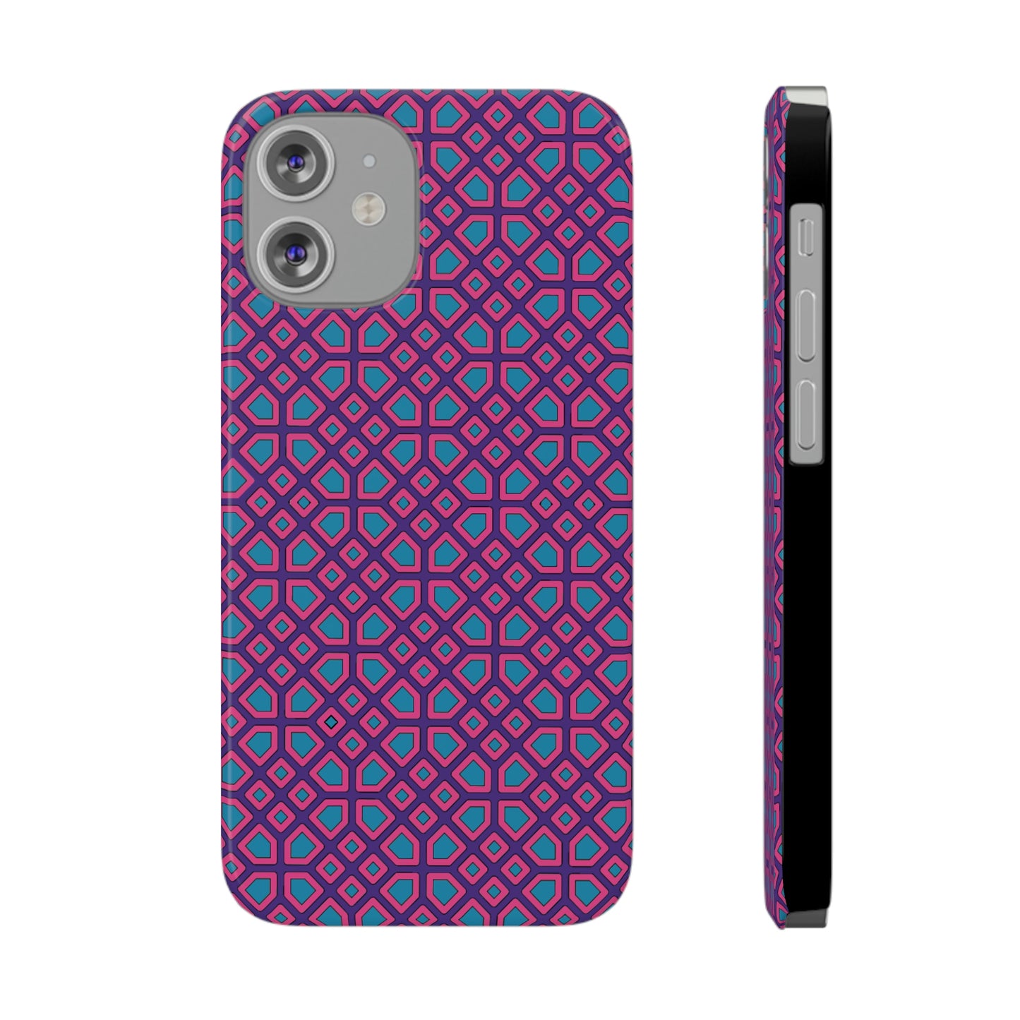 SLIM PHONE CASE, Cell Phone Case, Silicone Phone Case, Digital Nectar Vibrant Color Phone Case-Mate Perfect Iphone Owner Gift