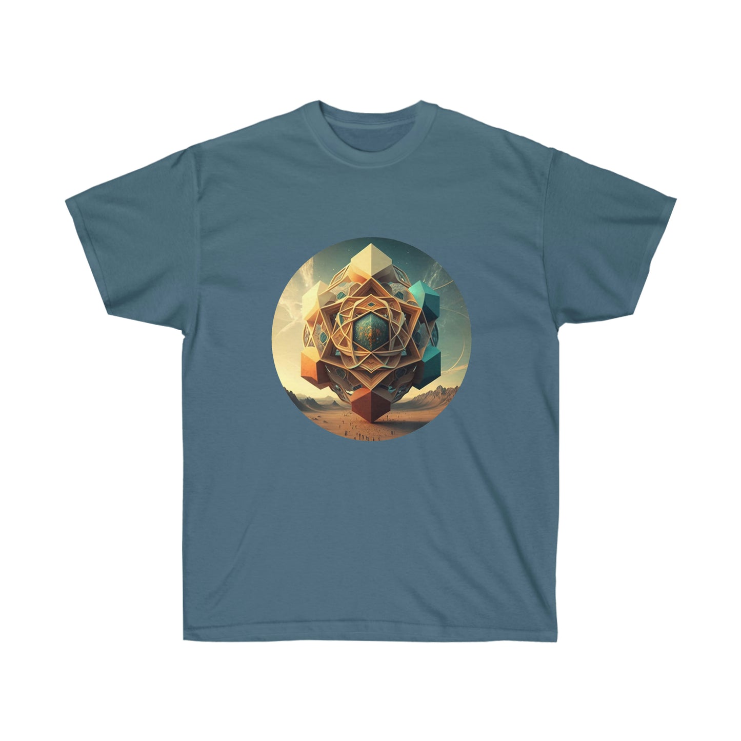 Sacred Geometry Tee, Platonic Solids Geometric Shirt, Desert Vibes Shirt, Mystical Clothing Adventure Shirt, Mystical Shirt