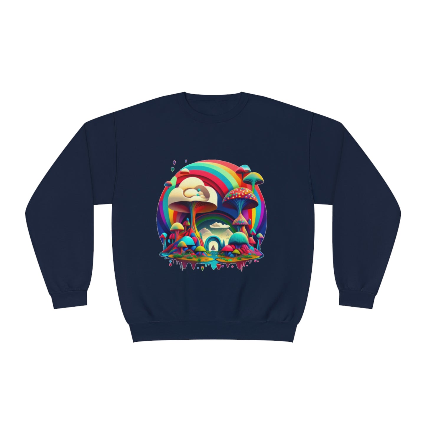 Rainbow Mushroom Sweatshirt, Graphic Sweatshirt, Mushroom Sweater Rainbow Sweatshirt, Mushroom Clothing Aesthetic Sweatshirt