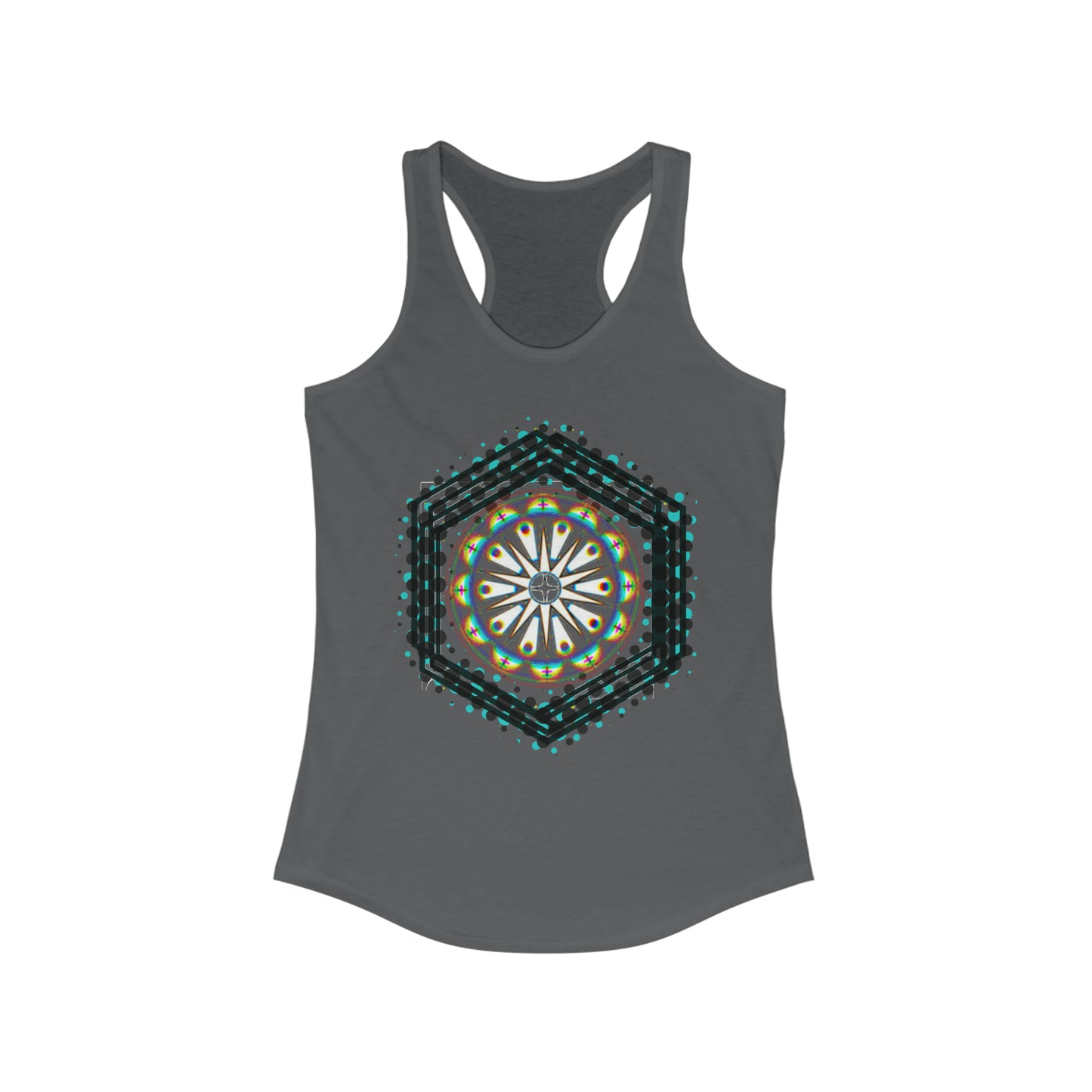 Mandala Art Tank Top, Mandala Pattern Tank, Graphic Tank Top, Racerback Tank Top, Womens Tank Top, Summer Crossfit Tank