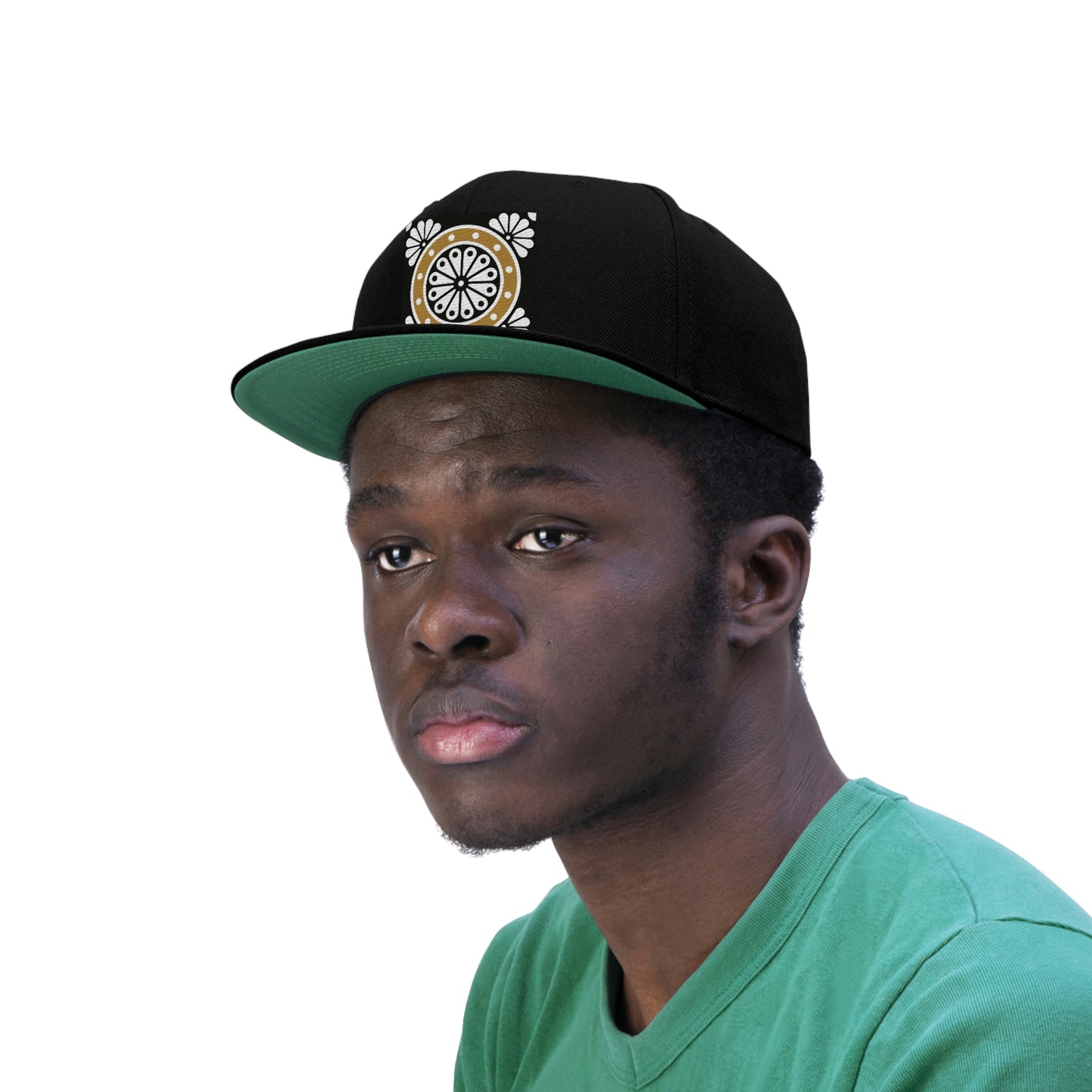 Mandala wheel Flat Bill Hat