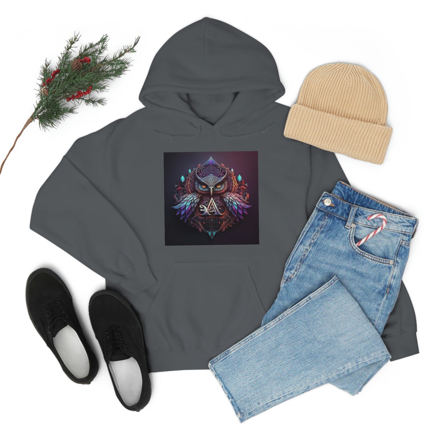Sacred Owl Hooded Sweatshirt.