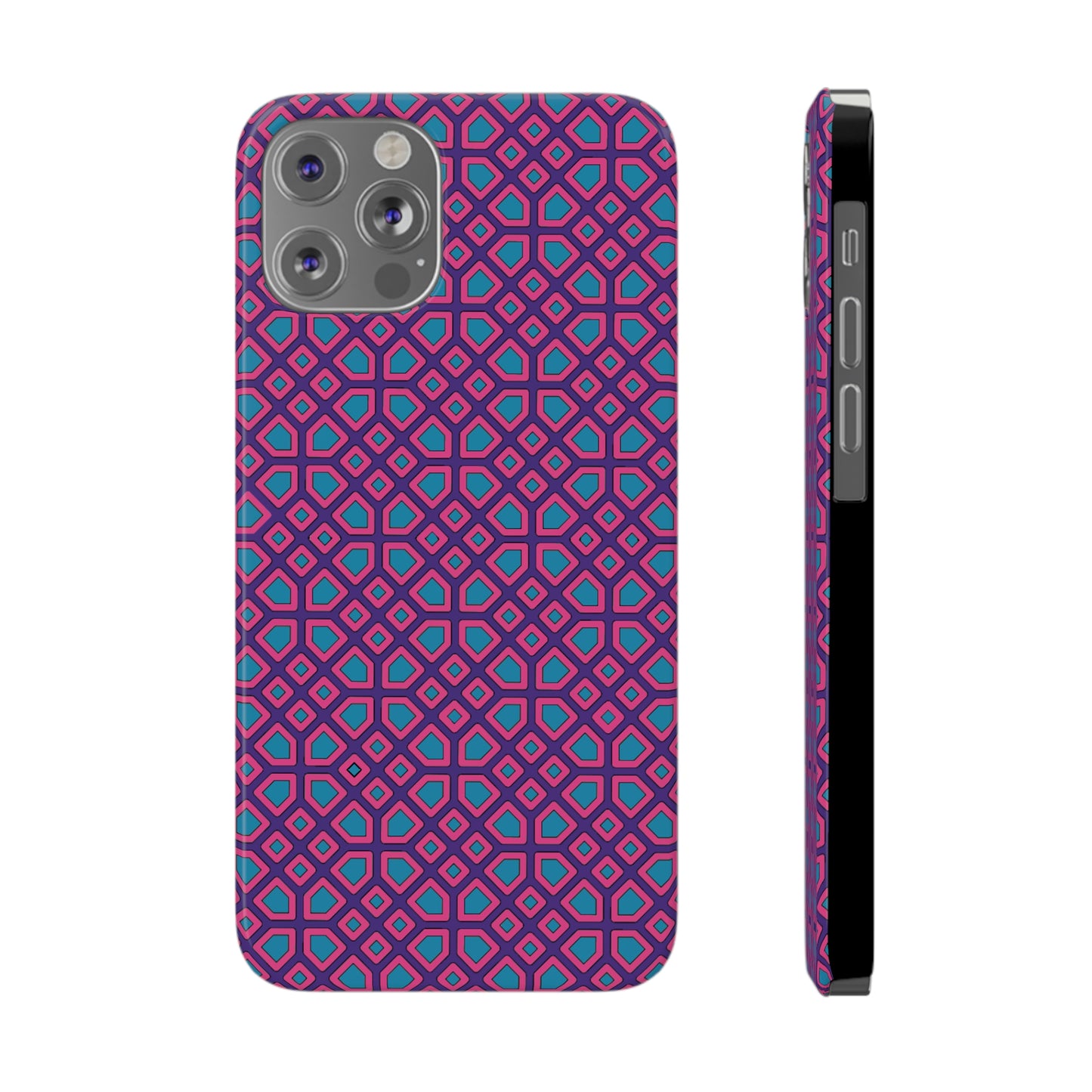 SLIM PHONE CASE, Cell Phone Case, Silicone Phone Case, Digital Nectar Vibrant Color Phone Case-Mate Perfect Iphone Owner Gift