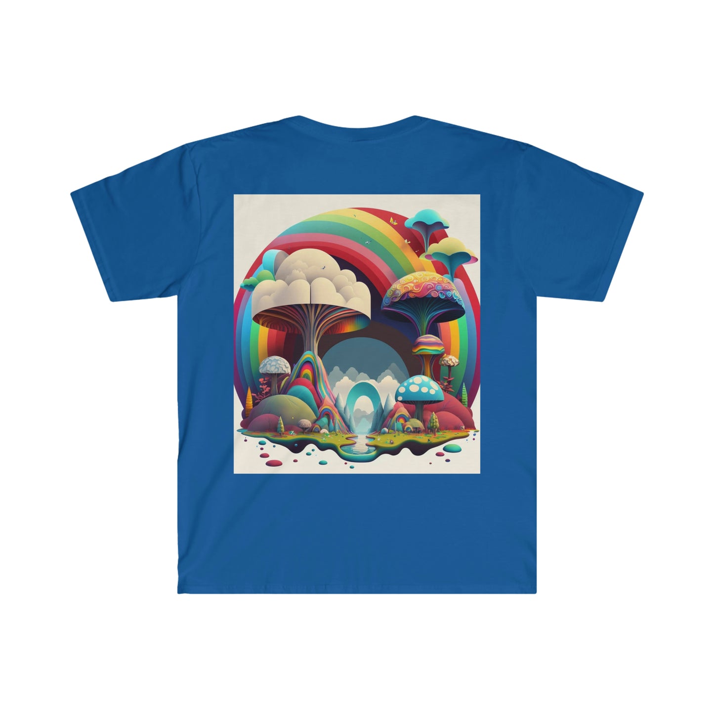 Mushroom Tshirt, Rainbow Mushroom Clothing, Sacred Land T Shirt, Short Sleeve Graphic Shirt, Kids Activism Tee Shirt